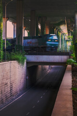 The viaduct, railway, and tunnel transportation in Nanjing, Jiangsu Province, China on May 12, 2025...