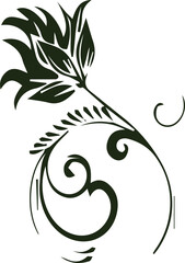 Beautiful flower art and mandala vector design