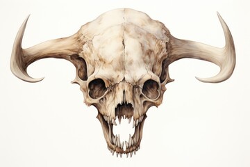 Obraz premium Taxidermy livestock dinosaur longhorn.