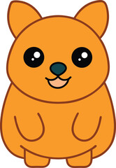 Adorable Cartoon Quokka Cute Aussie Marsupial Illustration