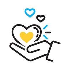 Vector multi color icon for Compassionate