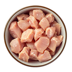 Fresh chicken pieces in bowl, ready for cooking, showcasing their tender texture and pale color, perfect for various recipes