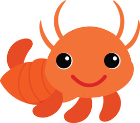 Adorable Cartoon Lobster Illustration A Cute and Playful Ocean Creature Design