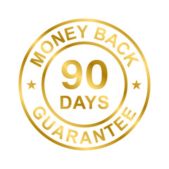 90 days money back guarantee icon vector for graphic design, logo, website, social media, mobile app, UI illustration