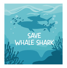 International Whale Shark Day Illustration Set-04