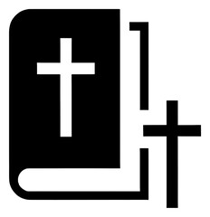 Obraz premium PNG Black and white collage featuring a book and crosses.