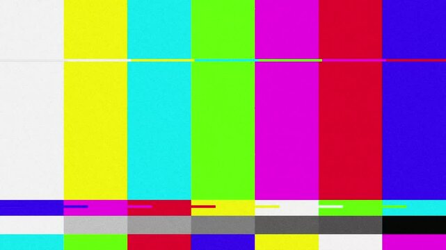 Animation video background static color with noise  and glitch. animated  error video damage bad interference and no signal