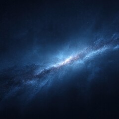 Fototapeta premium Bright stars illuminating a majestic blue galaxy in the universe.