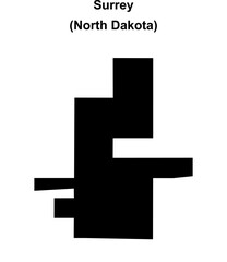 Surrey (North Dakota) blank outline map
