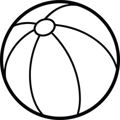 Beach Ball Fun Summertime Inflatable Beach Ball Illustration