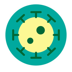 Virus Vector Flat Icon Design