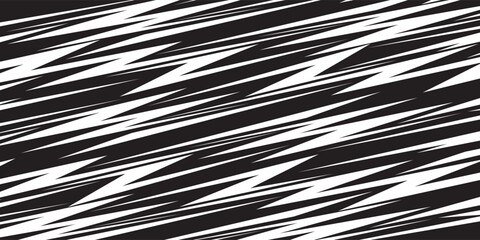Abstract black and white background with spikes and zigzag line pattern. vector illustration
