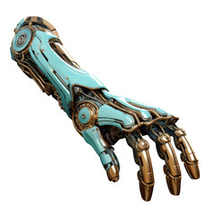 A robotic arm with intricate detailing