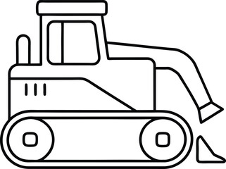 Powerful Construction Equipment Excavator Illustration