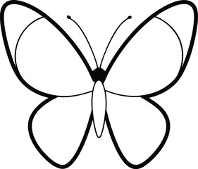Elegant Butterfly Line Art Simple, Clean, and Beautiful Vector Illustration