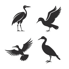 Obraz premium bird icon set 