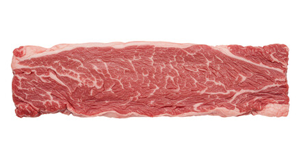 Isolated Transparent Background Of Fresh Raw Marbled Beef Meat