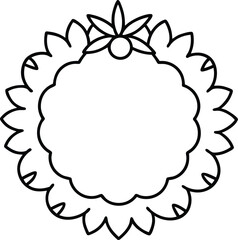 Floral Wreath Frame Elegant Design Element for Invitations, Cards, and More