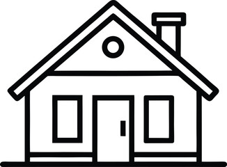 Cozy House Icon Simple Home Illustration Design