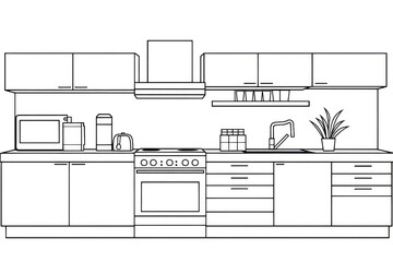 Kitchen appliance furniture cabinet.