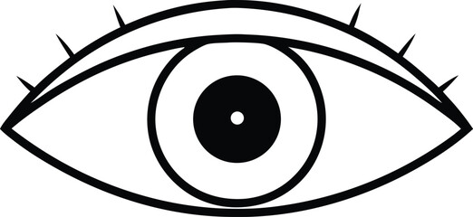 Simple Line Art Eye Illustration A Clear Visual of the Human Eye