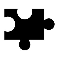 Puzzle Piece Vector Glyph Icon Design