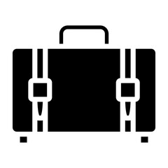 Travel Suitcase Vector Glyph Icon Design