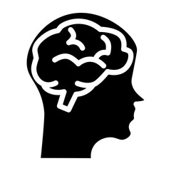 Brain Vector Glyph Icon Design