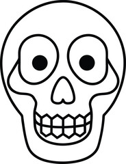 Simple Line Art Skull Illustration  A Clean Design for Halloween, Memento Mori, or Gothic Art Projects