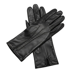 Isolated Transparent Sparkly Black And Silver Winter Gloves Apparel