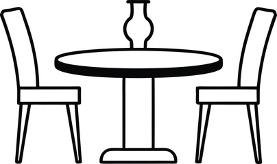 Cozy Dining Set Round Table and Two Chairs, Perfect for Small Spaces