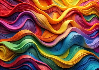 Obraz premium Fluid Colorful Abstract Art Wavy layers of vibrant colors intertwine in this captivating abstract image