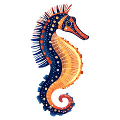 Fototapeta premium seahorse, underwater animal, vector, transparent background, creature, animal, ocean, cute, nature, wildlife, icon, underwater, marine, isolated