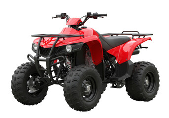 Red All Terrain Vehicle Isolated on Transparent Background