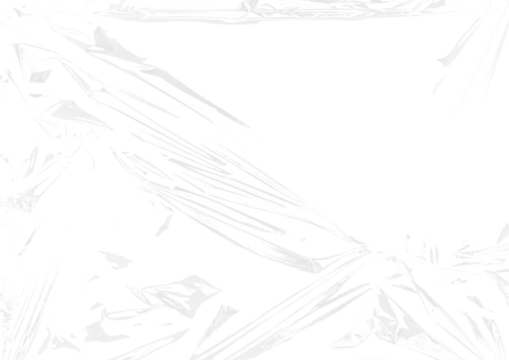 Plastic Wrinkles texture, pvc warp transparent and isolated background.