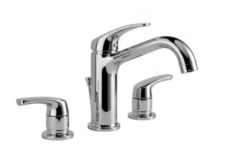 Shiny Chrome Faucet Plumbing Fixture Isolated on Transparent Background