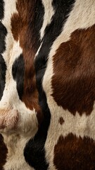 Vertical banner for social media of cow skin texture surface leather