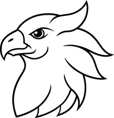 Majestic Eagle Head Illustration A Powerful Bird of Prey Design