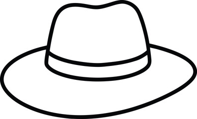 Classic Fedora Hat Illustration A Timeless Fashion Accessory