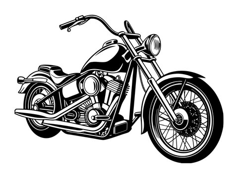 Vintage Classic Custom Motorcycle, Custom Garage