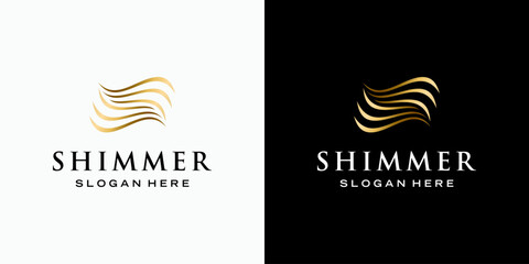 Luxury abstract line vector logo design with modern, simple and clean style. Icon for business, cosmetics and beauty, fashion and personal branding.