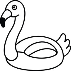 Inflatable Flamingo Pool Float Summer Fun Design