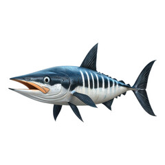 Naklejka premium Striped Marlin Fish Detailed 3D Render Ocean Wildlife Aquatic Animal