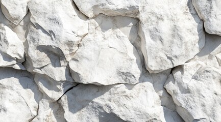 Close-up view of a textured white rock face