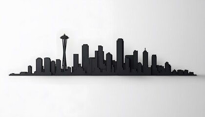 Seattle skyline silhouette.