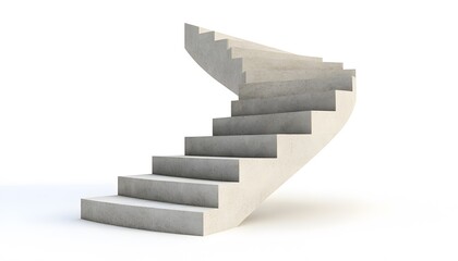 Spiral staircase design, grey concrete.