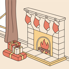 fireplace in the living room