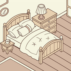 hotel room with bed