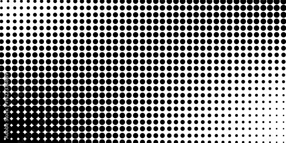 Poster dot pattern seamless background. polka dot pattern template monochrome dotted texture modern digital