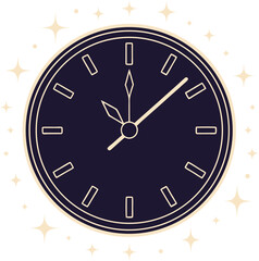 clock on a white background